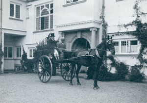 Jim Gaddum outside Brockhole House